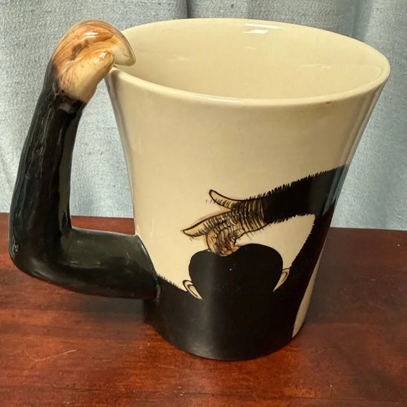 Pier 1 Imports Monkey Mug 3D Hand Painted Cup - Picture 4 of 11